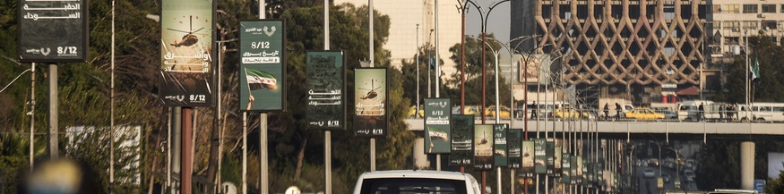 Straßenverkehr in Damaskus, Syrien