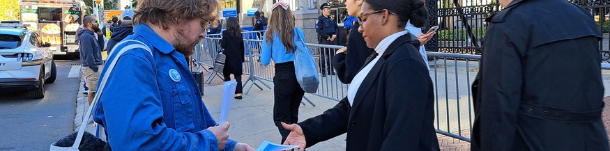 Columbia University: Protest vor dem Tor