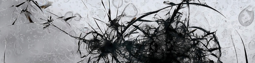 Beschädigtes, kugelsicheres Glas