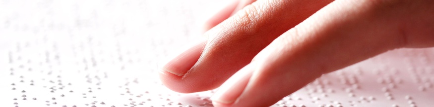 Braille lesen, Finger