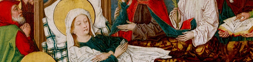"Der Tod Mariens", Ausschnitt des Gemäldes