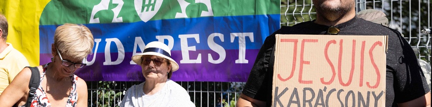 Demonstranten in Budapest