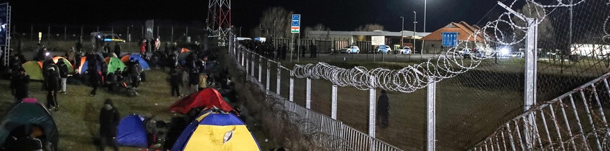 Grenzzaun zwischen Ungarn und Serbien