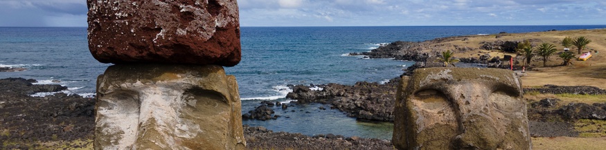 Moai Statuen in Rapa Nui.