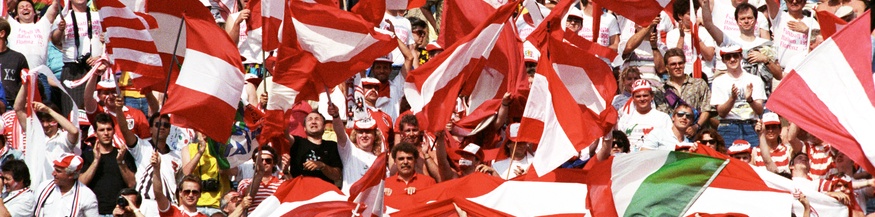 Match zwischen Österreich und Italien im Rahmen der Fußball-WM 1990 in Rom