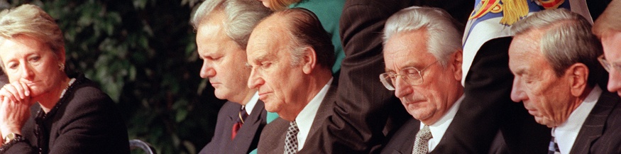 unterschreiben des Friedensvertrags von Dayton