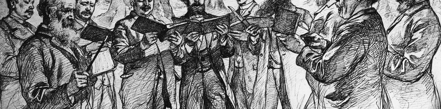 Männerchor (Ausschnitt der Zeichnung aus 1888)