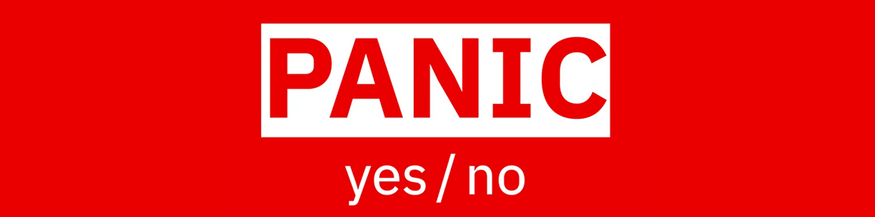 Logo des Ars Electronica Festivals 2025 "Panic - yes/no"