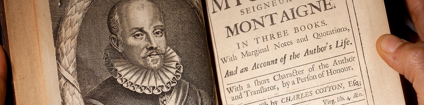 Michel de Montaigne, aufgeklapptes Buch