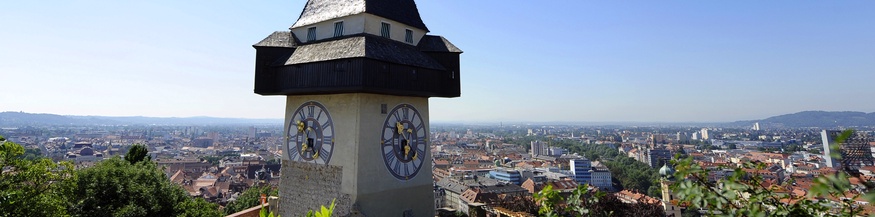 Der Uhrturm auf dem Schlossberg in Graz