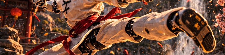 KI-generiertes Bild: Kung-Fu-Roboter