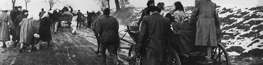 Ungarische Flüchtlinge auf der Flucht nach Österreich, November 1956