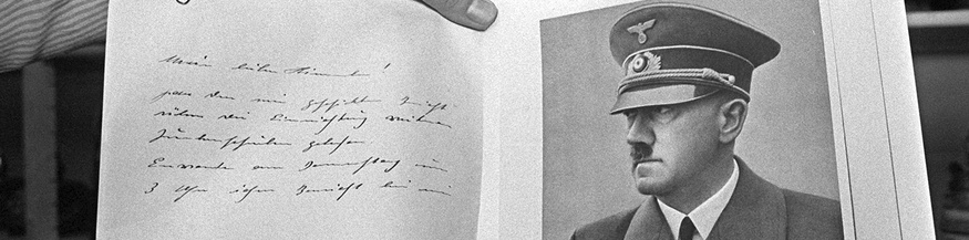 Fälschungsübungen mit Hitler-Unterschriften und Briefen aus der Hand von Konrad Kujau 