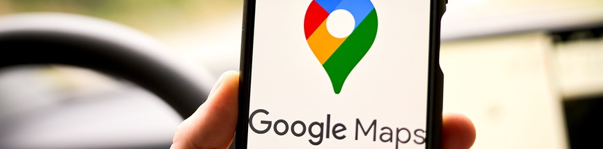 Google Maps auf einem Smartphone-Display