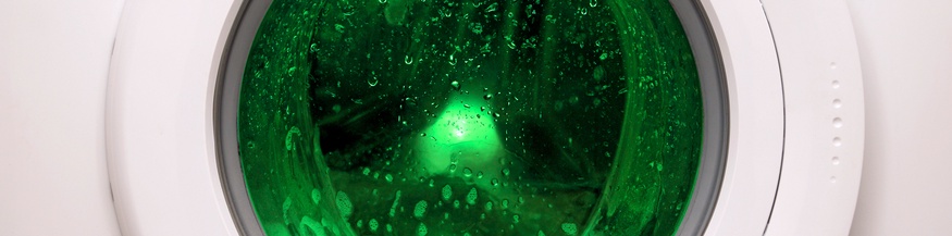 Grüne Waschmaschine