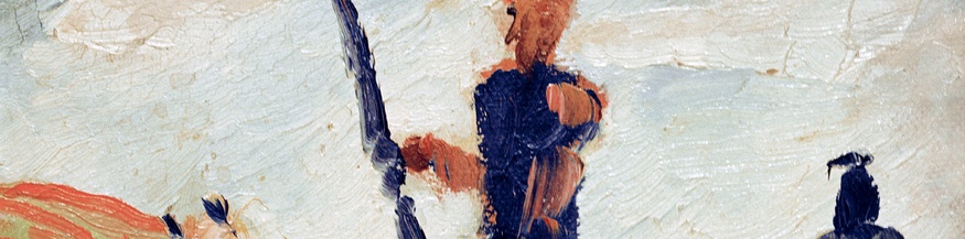Don Quichote, Gemälde-Ausschnitt von Macke, 1912 auf Öl