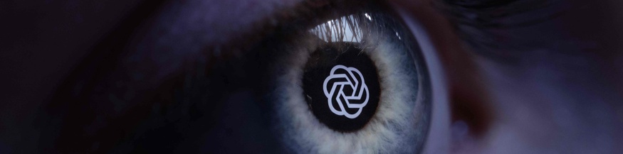 Grafik, ChatGPT in einem Auge