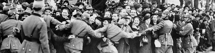 Nazi-Sympathisanten in Wien, 11. März 1938