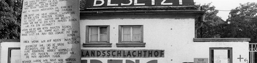 Arena - besetzt. Teilansicht des ehemaligen Auslandsschlachthof St. Marx.
