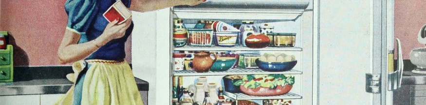 Illustration einer Frau in der Küche.