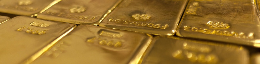 Goldbarren in der Schweiz.
