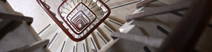 Schneckenhauswirbeliges Stiegenhaus