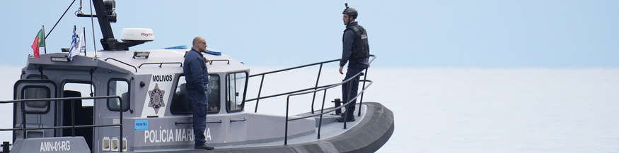 Frontex-Grenzboot in Griechenland