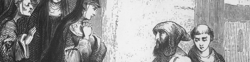 Abaelard und Heloise (Ausschnitt eines Holzstichs aus dem 19. Jahrhunderts)
