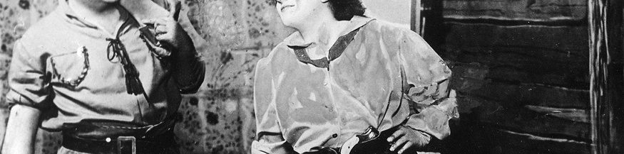 Enrico Caruso und  Emmy Destinn in "Das Mädchen aus dem goldenen Westen" an der Metropolitan Opera in New York, 1911