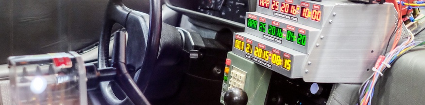 Das Auto von zurück in die Zukunft