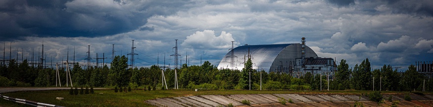 Sarkophag über Reaktor 4 in Tschernobyl