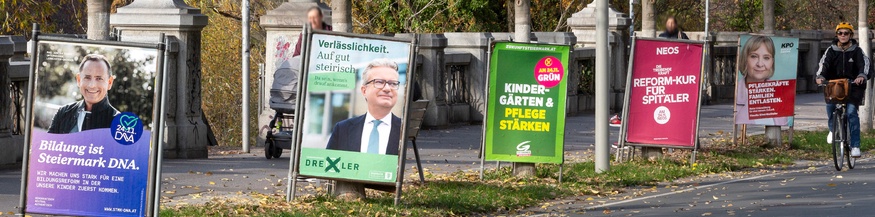 Wahlplakate in der Steiermark