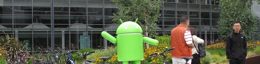 Android-Maxerl vor Google Headquarter