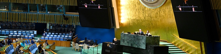 Außenministerin Beate Meinl-Reisinger im Rahmen der Generaldebatte der 81. UNO-Vollversammlung in New York.