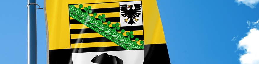 Fahne von Sachsen-Anhalt, Deutschland
