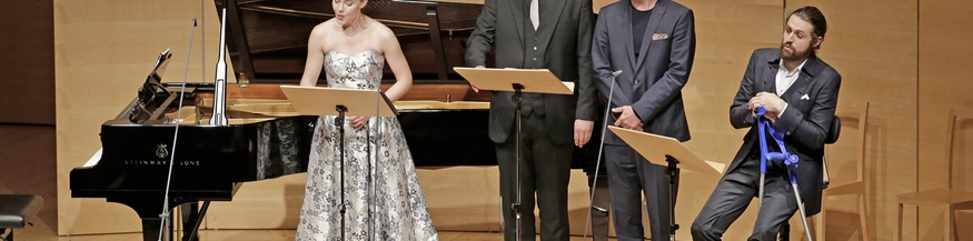 Erika Baikoff, Sopran; Patrick Grahl, Tenor; Konstantin Krimmel, Bariton; Daniel Heide, Klavier