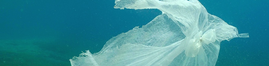 Zerrissenes Sackerl unter Wasser