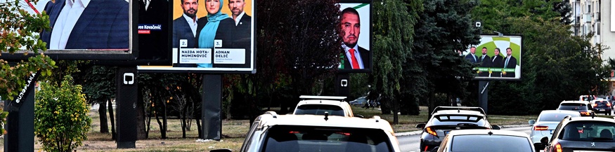 Wahlplakate in Sarajevo, September 2026