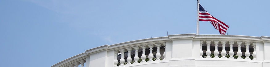 Fahne auf dem Weißen Haus