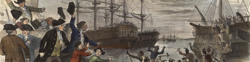 Boston Tea Party, 16. Dezember 1773 (Ausschnitt des Gemäldes)