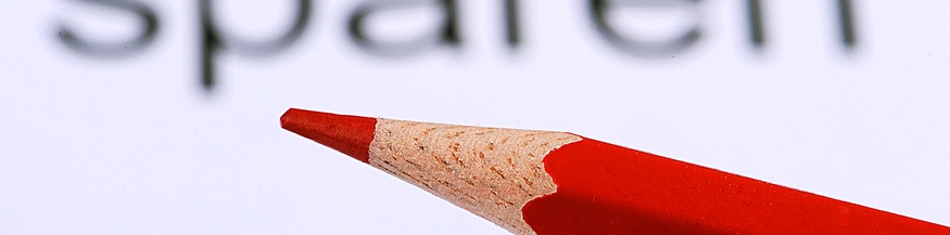 Ein roter Bleistift
