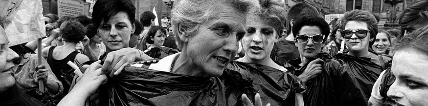 Freda Meissner-Blau bei der Anti-Atomkraft Demonstration in Wien am 15.05.1986