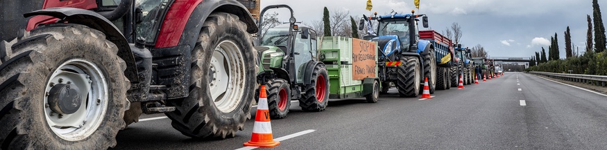 Bauernstreik mit Traktoren gegen Mercosur