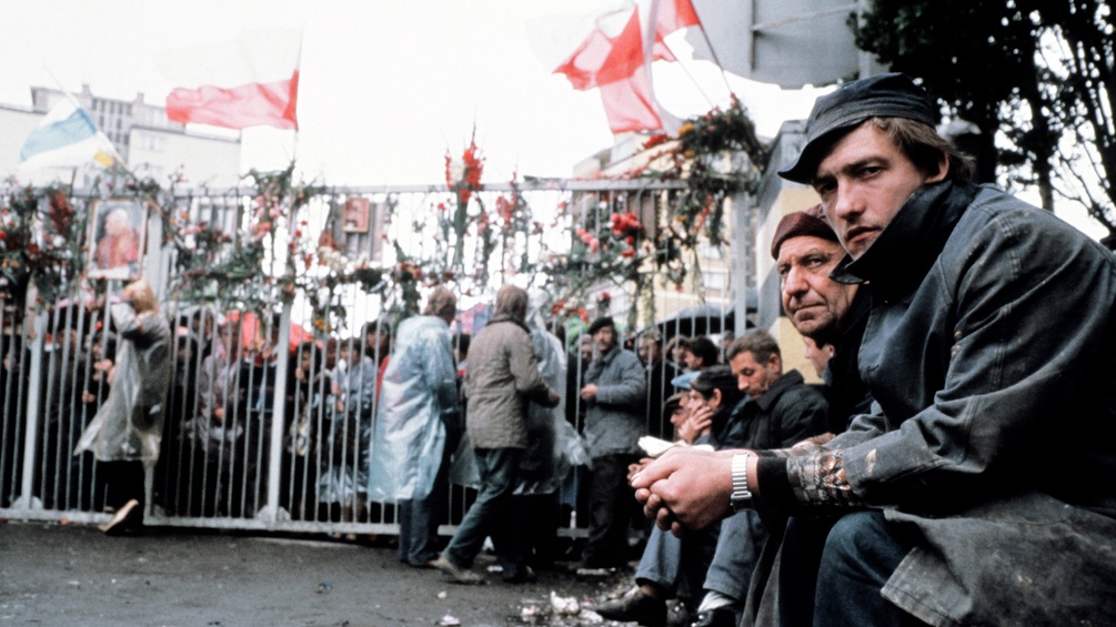 Streikende Arbeiter in der Leninwerft in Danzig, August 1980