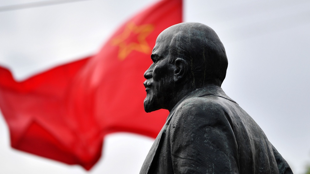 Eine Statue Lenins