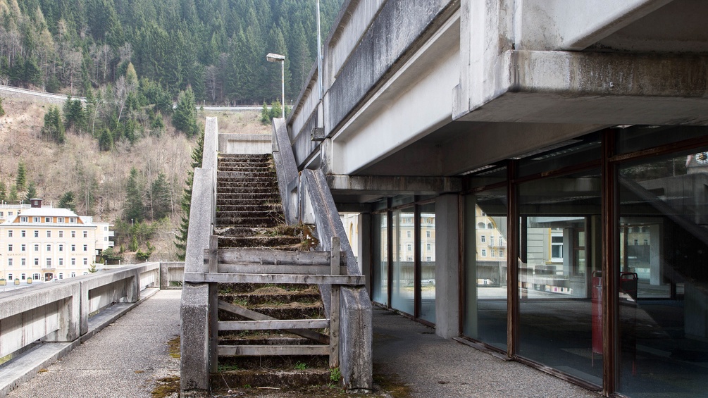 Das verfallene Kongresszentrum Thermenkongress in Bad Gastein