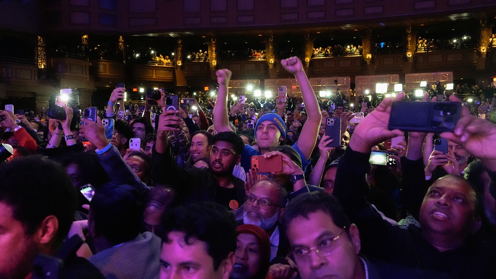 Jubelnde Wählerschaft in New York