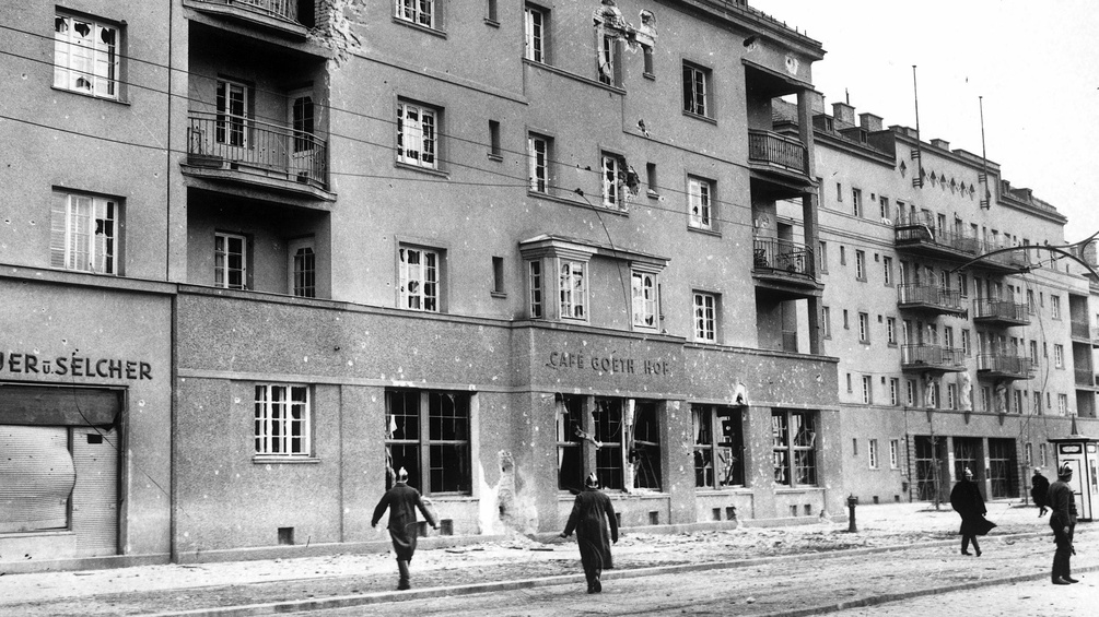 Februar 1934: Zerstörungen am Café Goethehof