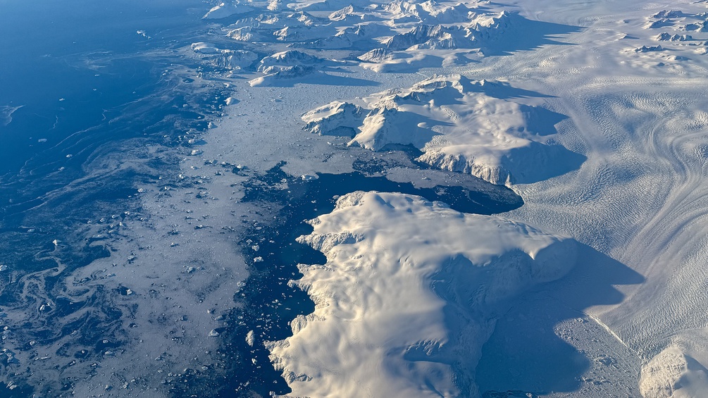 Blick auf Grönland - ewiges Eis