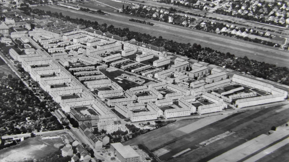 Siedlung Siemensstraße, Schrägluftaufnahme, 1956